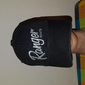 Ranger Boats Embroidered Logo Baseball Fishing Strap-on Hat Cap Black  Silver